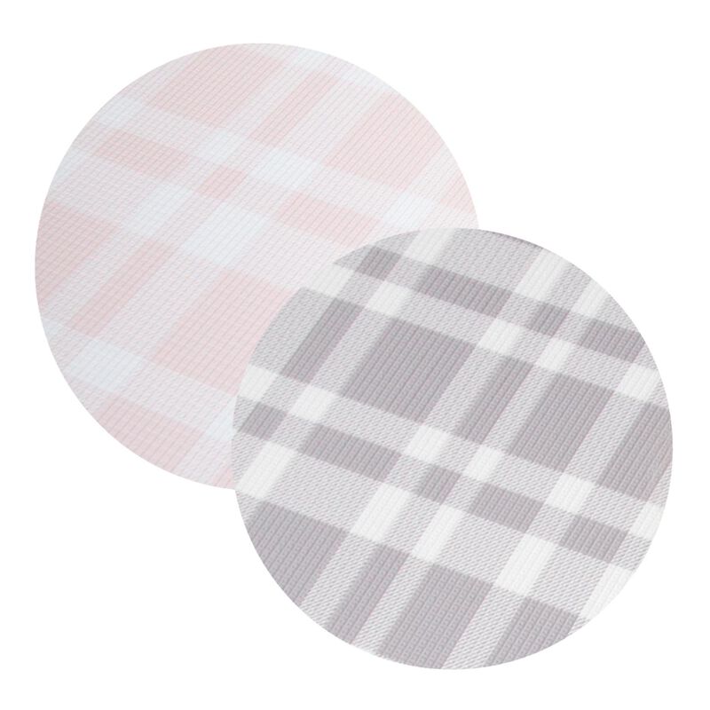 Little Finch Homepark Check Floor Mat - Round image number 9